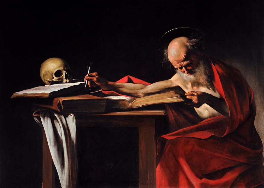 1200px-Saint_Jerome_Writing-Caravaggio_1605-6-1024x730-1. Campion College Australia.