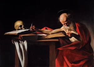 1200px Saint Jerome Writing Caravaggio 1605 6. Campion College Australia.