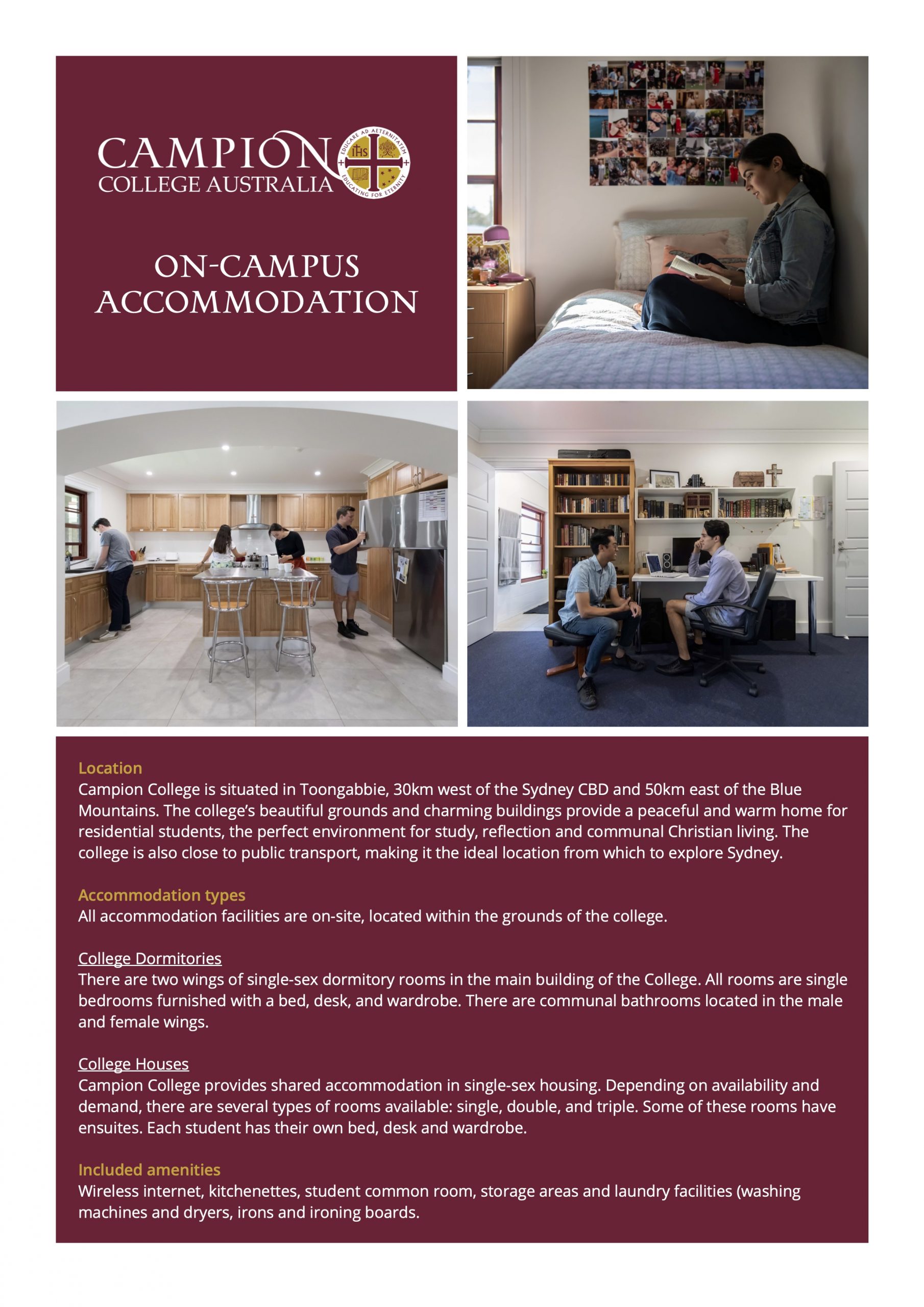 Accommodation-Flyer-2022-scaled. Campion College Australia.