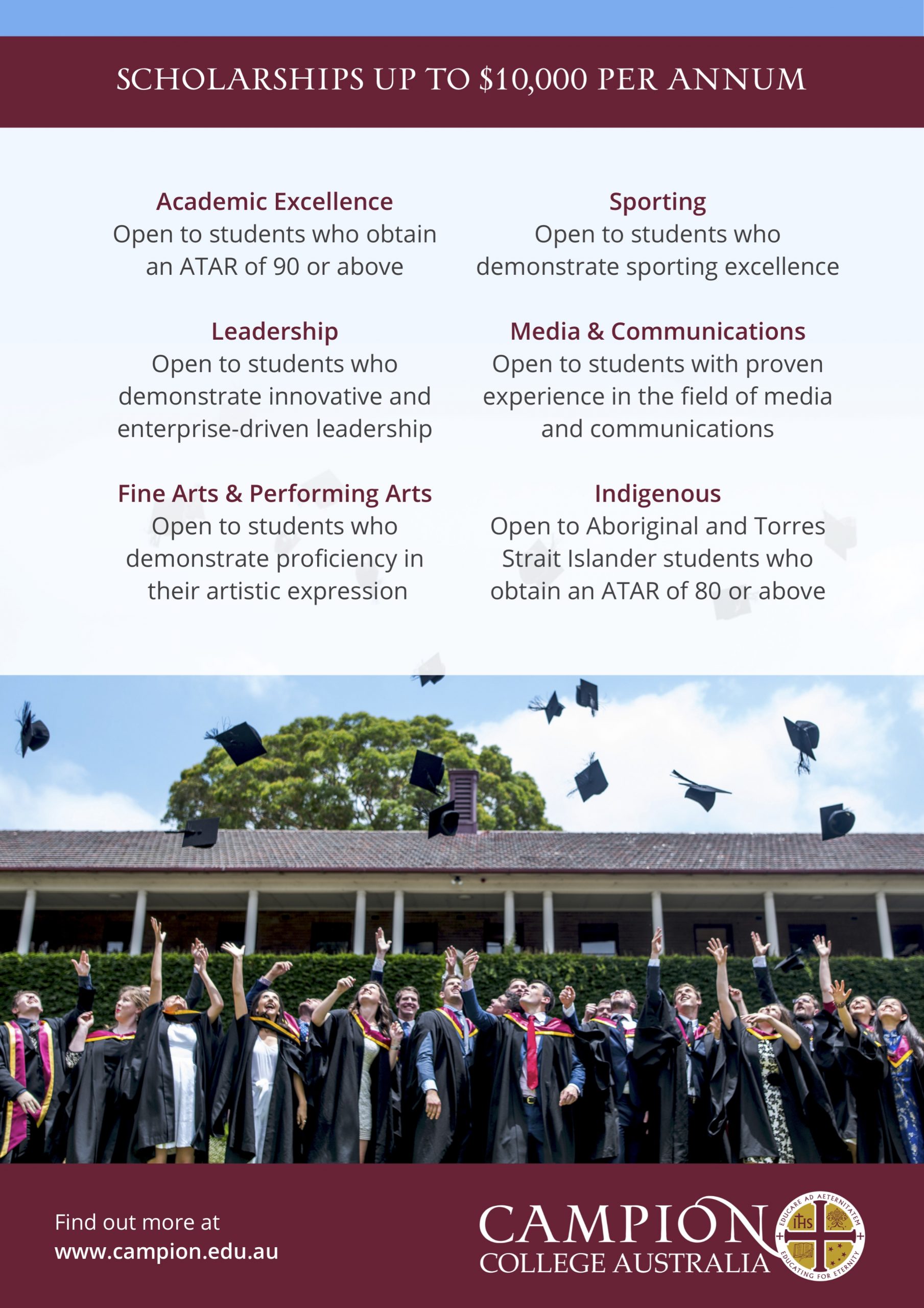 Scholarships-Flyer-scaled. Campion College Australia.