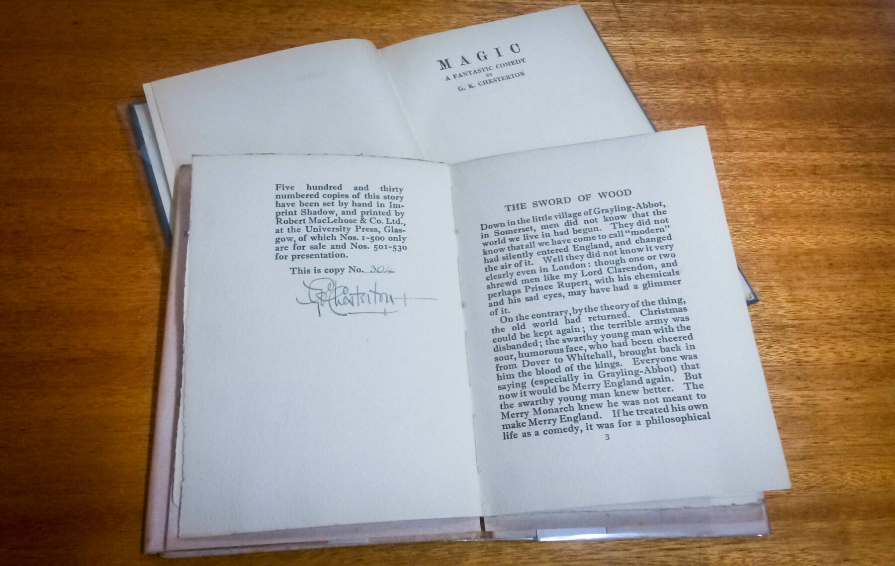 Campion obtains GK Chesterton original signed books