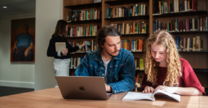 Homepage Slider Students in Library