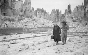 D Day British soldier in Caen