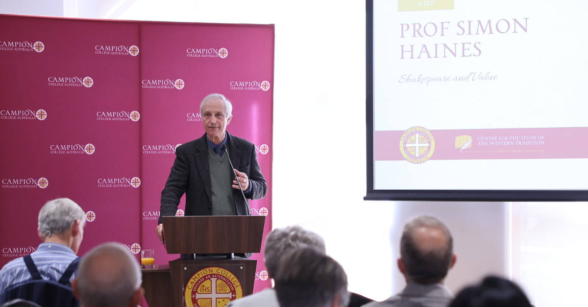 Prof Simon Haines at the Campion College Shakespeare Symposium (2025)